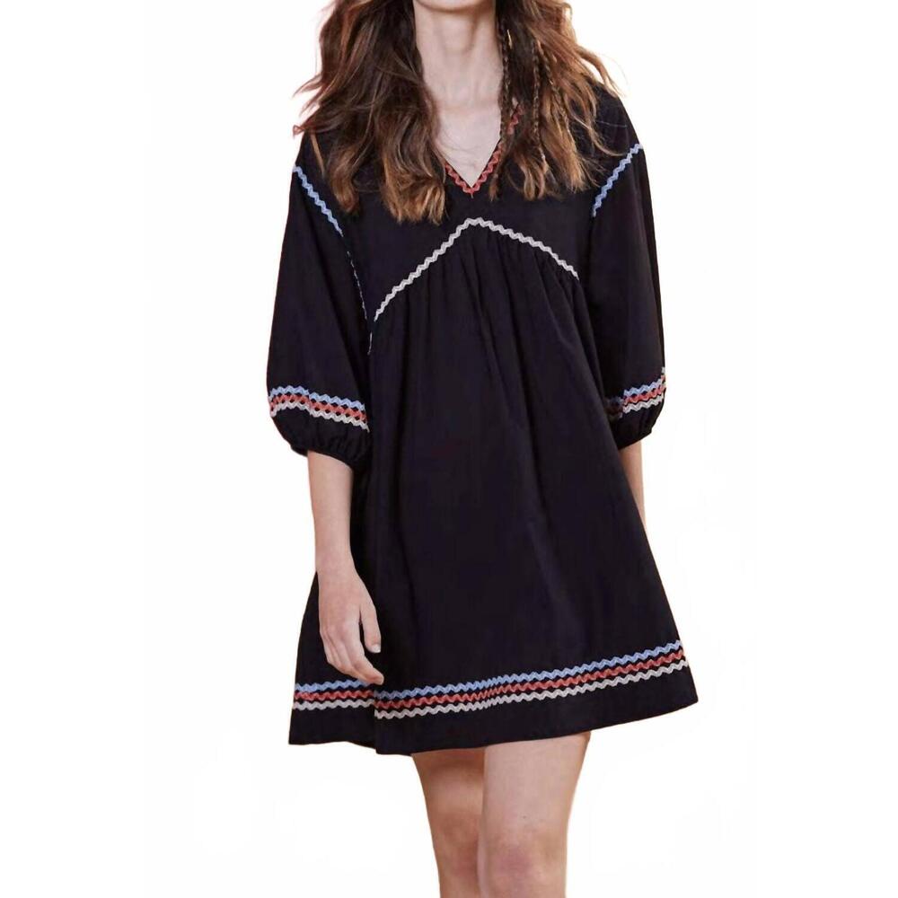 NEW DEVOTION TWINS louiza mini dress in black